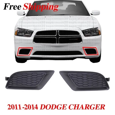 For 2011-2014 DODGE CHARGER Fog Light Covers Front Driver & Passenger Side 2pc Foto 1 de 4