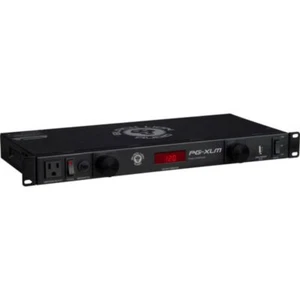 Black Lion Audio PG-XLM 9-Outlet Power Conditioner w/ Lamps and Volt Meter(1 RU) - Picture 1 of 7