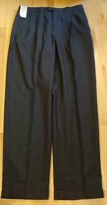 Claiborne микрофибры темно-синий мужской платье брюки размер 36 x 34 новый с Ярлыками - Изображение 1 из 4