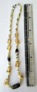 POWERFUL! Vintage Tharu Tibet Tibetan Dzi Bead Necklace - Picture 1 of 4