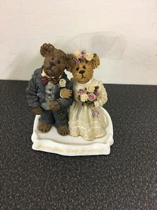 Figura de boda Boyds Bears & Friends 2001 #227778 Me & Mrs Everlove tapa de pastel - Imagen 1 de 10