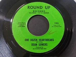 Dean Somers – One Dozen Heartbreaks VG Original 1970's 45RPM Round Up 110 Record - Picture 1 of 2