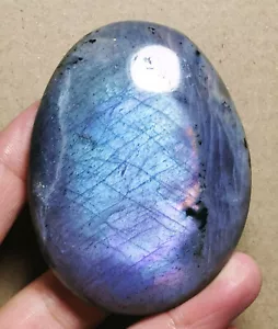 Esfera de labradorita púrpura arco iris natural crudo piedra de palma cristal de cuarzo curación - Imagen 1 de 10