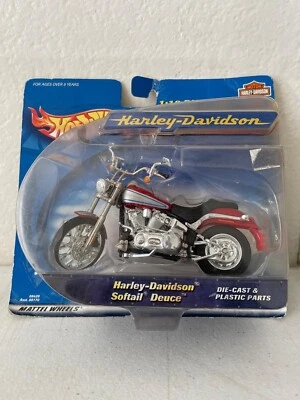 Hot Wheels Harley-Davidson Softail Deuce 1:18 Die-Cast Motorcycle 2000 MOC 88426 - Image 1 of 4