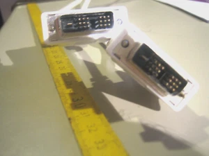 1x DVI-D EDV Computer Monitor Kabel 1,80m weiß gebraucht - Zdjęcie 1 z 3