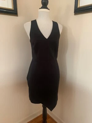 CATHERINE MALANDRINO Womens Juniors Black Asymmetric Party Cocktail Dress Sz 12 - Image 1 of 4