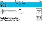 50er PACK(Stk) Sechskantschraube M 6 x 70 DIN 933 VG A 4 (- 70)