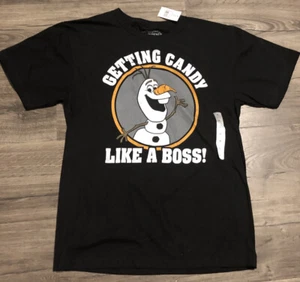 Boys Kids Disney Frozen Olaf Getting Candy Like A Boss Halloween T-Shirt - XL - Picture 1 of 1