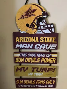 NEW FOCO NFL Team Logo Arizona St. Sun Devils Mancave Man Cave Hanging Wall Sign - Picture 1 of 1