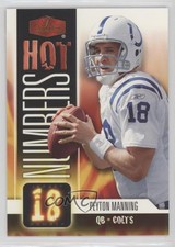 2006 Flair Showcase Hot Numbers Peyton Manning #HN17 HOF