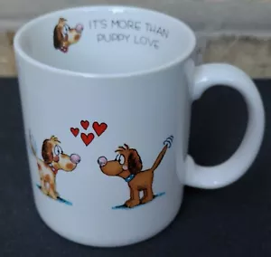 Taza de café vintage Papel Vagabond IT'S MORE THAN PUPPY LOVE DOG AMANTE - Imagen 1 de 6