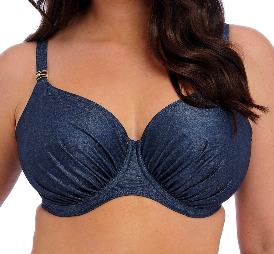 Top de bikini Fantasie Paros Coast azul talla 40FF copa completa soporte lateral 506101 nuevo Foto 1 de 4