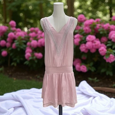 White House Black Market Pink Romper XS Coquette Summer Festival Resort Feminine - Image 1 of 4