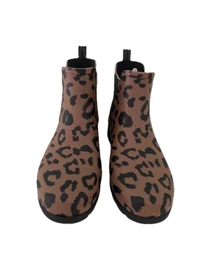 Botas femininas Hunter Chelsea estampa de leopardo borracha chuva impermeável tamanho 7 - Imagem 1 de 4