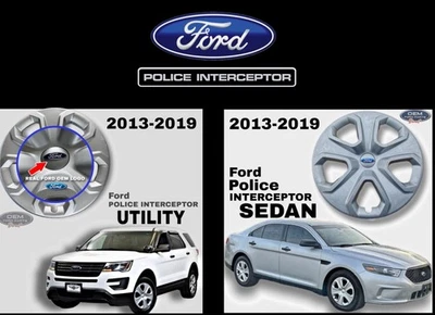 Tapacubos OEM Ford Logo Police Interceptor 18 pulgadas para sedán/utilitario 2013-2019 Foto 1 de 4