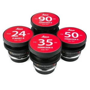 Leica R SUMMICRON Duclos 4-Lens CineSet 24/35/50/90 '80s Lenses Canon EF Mount - Picture 1 of 6