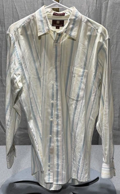 Vintage Nordstrom Men’s Dress Shirt Cotton Striped Pastels Size M - Image 1 of 4