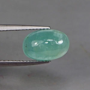 3,38 Cts FANTASTICA Grandidierite Ovale Taglio Cabochon Verde Bluastro Gemma Sciolta - Foto 1 di 3