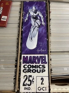 JOE JUSKO SIGNED SILVER SURFER CORNER BOX 8x26 ART PRINT jack kirby fantastic 4 - Picture 1 of 2