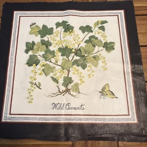 Vintage Waverly Chintz Fabric Panel “Wild Currants” 18” x 18” - Picture 1 of 2