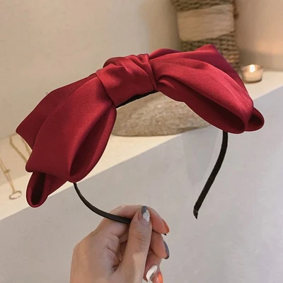 Bisel de lazo grande Prendas para la cabeza Mujeres Diadema Niñas Vintage Lazo Bandas para el cabello Accesorios Foto 1 de 4