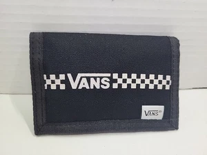 Vans Off The Wall Herren The Slipped dreifach faltbare Geldbörse schwarz mit weißem Logo - Bild 1 von 5