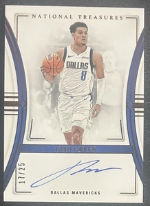 2023-24 Panini National Treasures Josh Green #S-JGR Signatures Auto 17/25 Mavs - Picture 1 of 2