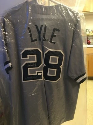 2 NEW YORK JERSEYS SPARKY LYLE YANKEES RON DARLING METS SIGNED AUTOGRAPHED AUTH - Image 1 of 4