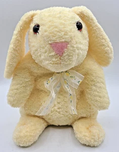 Peluche de Pascua de conejo amarillo juguete de peluche de 11 pulgadas sin etiqueta - Imagen 1 de 8