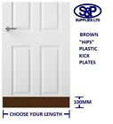 HIPS Door Kick Plate Door Protection Plate Plastic SELF ADHESIVE - BROWN