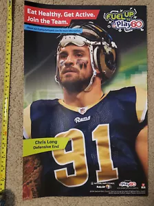 Chris Long poster 11x17 (St Louis Rams) Fuel Up Eat Healthy Supermarket - Picture 1 of 1