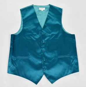 Vintage Vito Rofolo Mens Teal Disco Waistcoat Vest Please see measurements Size - Picture 1 of 7