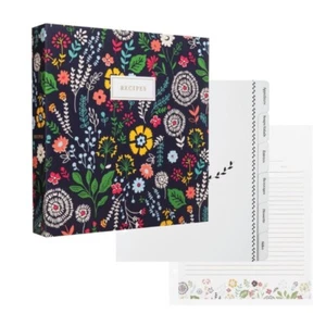 8.5" x 11" Sturdy 3 Ring Recipe Binder with Spill-Proof Clear Binder Sleeves - Picture 1 of 9