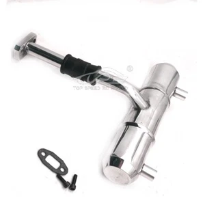RC 1/5 Aluminum Twin Tuned Exhaust Pipe Fits HPI Rovan KM BAJA 5B 5T 5SC SS - Picture 1 of 9