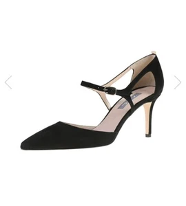 SJP Phoebe Mary Jane Ankle Strap Dress Pump Black Suede - Size 35.5 / 5.5 (NIB) - Picture 1 of 7