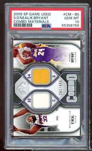 Kobe Bryant/Shaquille O'Neal 2009-10 SP Game Used Combo Materials #CM-BS PSA 10