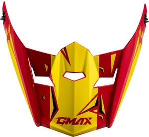 GMAX MX-46Y Unstable Youth Helmet Visor/Peak Red/Yellow SM-LG - Picture 1 of 1
