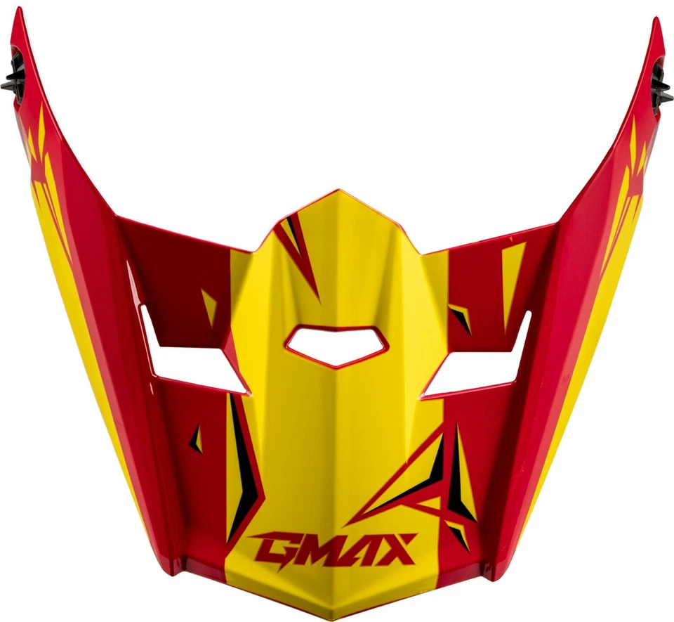 GMAX MX-46Y Unstable Youth Helmet Visor/Peak Red/Yellow SM-LG - Image 1 of 1