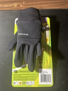 Head Men's Touchscreen Stretch Fleece Running Gloves Black XS Extra Small - Picture 1 of 2