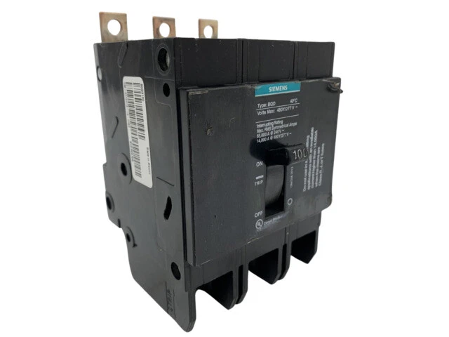 Siemens BQD3100 3 Pole 480v 100 Amp Circuit Main Breaker