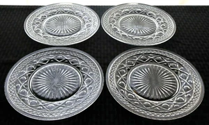 Imperial Glass 4 Clear Cape Cod 8" Salad Plates - Picture 1 of 6