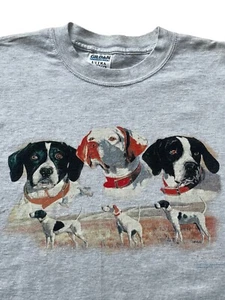 Camisa Puntero Inglés Para Hombres X-Grande Gris Perros Algodón Cuello Redondo Informal - Imagen 1 de 11