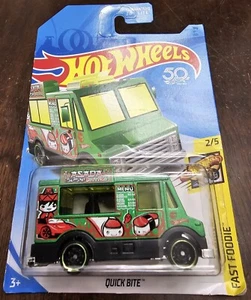 Hot Wheels 2018 Treasure Hunt Quick Bite Green HW Fast Foodie #2/5 *NEW* - Picture 1 of 3