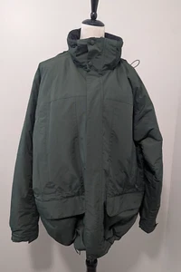 LL Bean Hooded Parka Olive Green Primalof  Zip Pockets Size XL - Picture 1 of 15