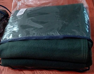 NEW Ralph Lauren WOOL BLANKET Full/Queen Dark Green 90x90" - Picture 1 of 6