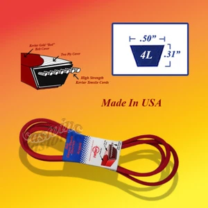 Heavy Duty Aramid V-Belt 4L950 (1/2x95) For Many Brands of Lawn/Garden Equipment - Picture 1 of 3