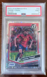 Lamine Yamal 2023-24 DonRuss FIFA Silver Rookie Card RC - Spain - PSA Graded 9 - Picture 1 of 4