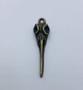 3 bronzefarben Vogelschädel Charms Hexe Arzt Handwerk Metall Anhänger 1,25 Zoll - Bild 1 von 2