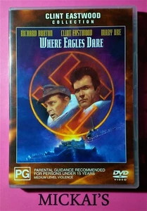 WHERE EAGLES DARE - CLINT EASTWOOD COLLECTION #65186 WARNER BROTHERS DVD PAL OOP - Picture 1 of 2