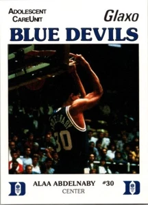 1987-88 Glaxo ACU RARE Duke Blue Devils Alaa Abdelnaby #30 - Picture 1 of 2